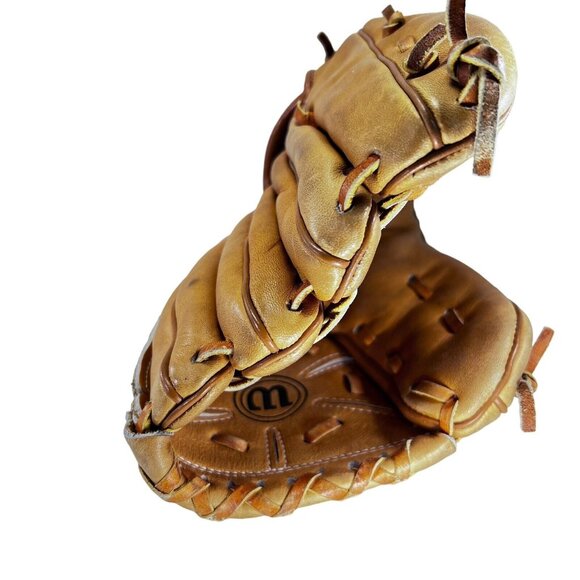 Vtg Wilson Baseball Glove RHT A2164 Autograph Model Jim Catfish Hunter Leather - Picture 10 of 12